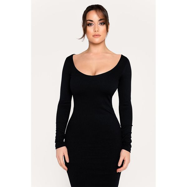 casual dresses long-sleeved women's early autumn new u-neck knitted minimalist style slim knitted long dress, Black;gray
casual dresses long-sleeved women's early autumn new u-neck knitted minimalist style slim knitted long dress, Black;gray