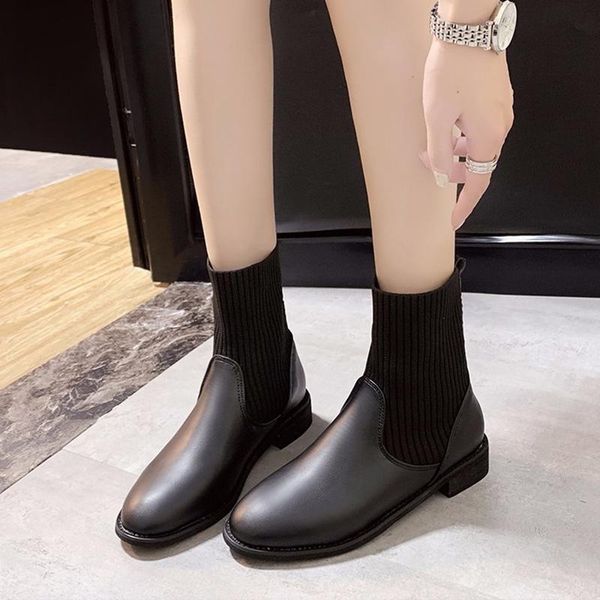 boots female british style 2021 autumn thin wild knitted handsome motorcycle short single, Black
boots female british style 2021 autumn thin wild knitted handsome motorcycle short single, Black