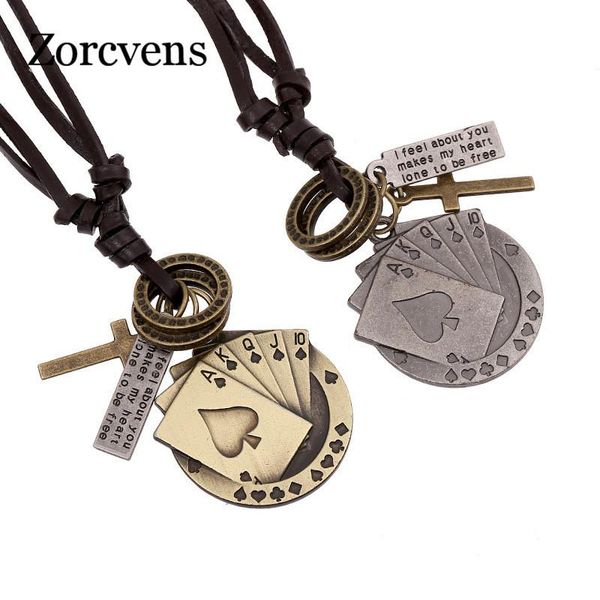 zorcvens summer design vintage women leather necklaces metal poker card cross chunky necklace pendant punk rock jewellery, Silver
zorcvens summer design vintage women leather necklaces metal poker card cross chunky necklace pendant punk rock jewellery, Silver