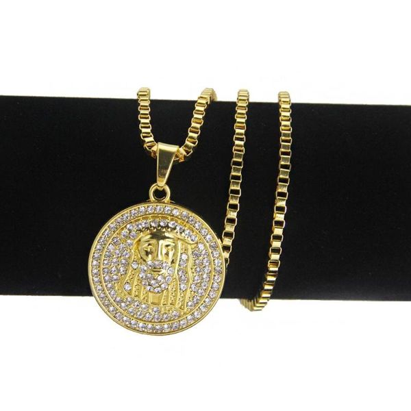 pendant necklaces hip hop rhinestones paved bling iced out gold jesus piece round pendants necklace for men rapper jewelry drop, Silver
pendant necklaces hip hop rhinestones paved bling iced out gold jesus piece round pendants necklace for men rapper jewelry drop, Silver