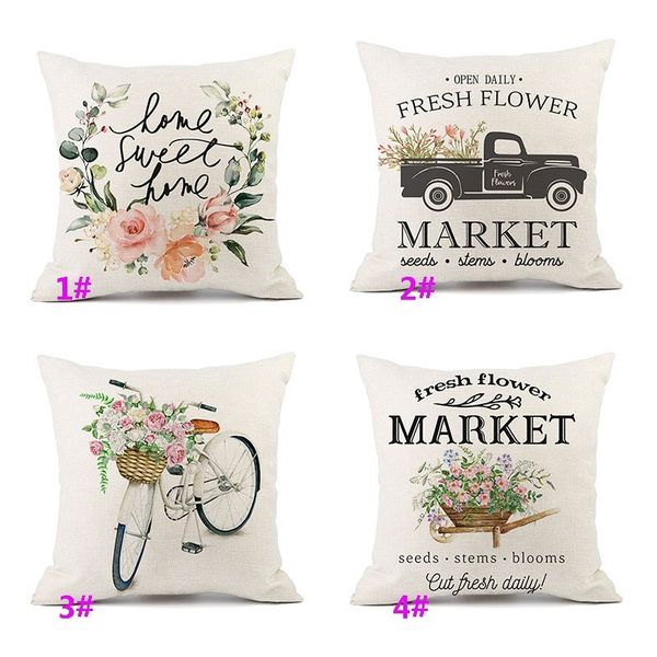 flower bicycle truck pillow case printed wreath linen cushion case for sofa home decoration 4 styles hh9-2985
flower bicycle truck pillow case printed wreath linen cushion case for sofa home decoration 4 styles hh9-2985