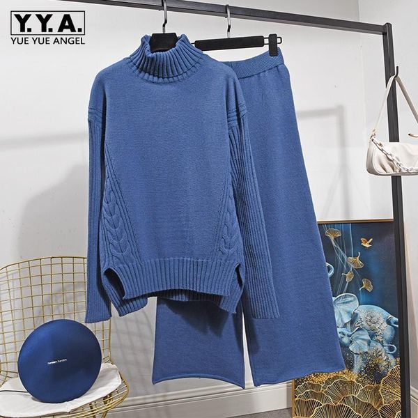 autumn winter new elegant turtleneck knitting suit women pullover two-piece sets wide-leg pants korean style fashion casual, Gray
autumn winter new elegant turtleneck knitting suit women pullover two-piece sets wide-leg pants korean style fashion casual, Gray