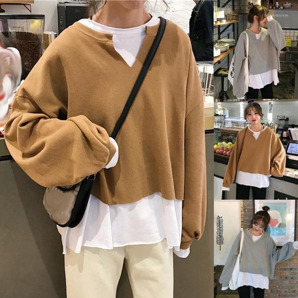 women's hoodies & sweatshirts womens autumn fake two pieces loose splice long sleeve pullover sweatshirt drop winter 2021 fashion sell, Black
women's hoodies & sweatshirts womens autumn fake two pieces loose splice long sleeve pullover sweatshirt drop winter 2021 fashion sell, Black