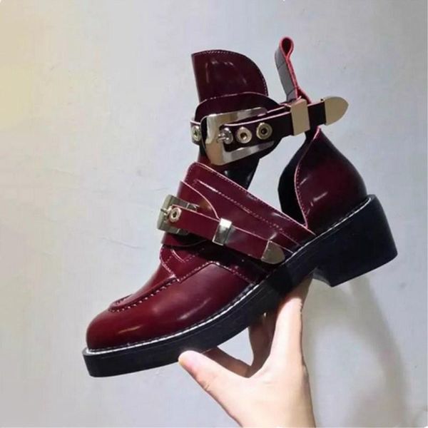 fashion punk style runway motorcycle boots ladies round head new metal buckle rivet leather summer women's boots anklebootsfemal, Black
fashion punk style runway motorcycle boots ladies round head new metal buckle rivet leather summer women's boots anklebootsfemal, Black