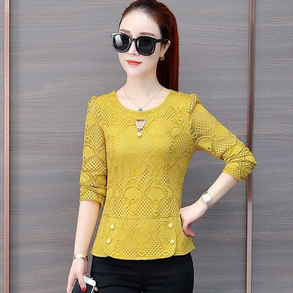 women spring autumn style lace blouses shirts lady casual long sleeve o neck lace blusas df8002, White
women spring autumn style lace blouses shirts lady casual long sleeve o neck lace blusas df8002, White