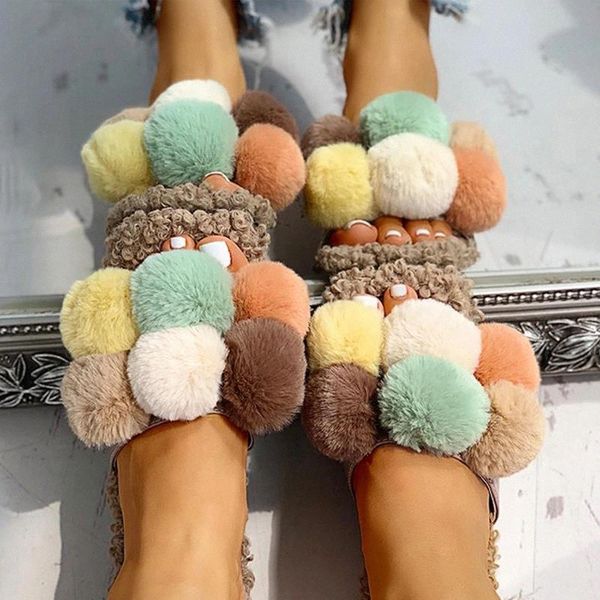 women short plush slippers female winter keep warm flat big size ladies comfortable open toe shoes women's plus size footwear #gt3t, Black
women short plush slippers female winter keep warm flat big size ladies comfortable open toe shoes women's plus size footwear #gt3t, Black