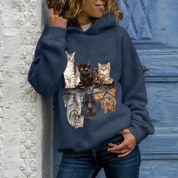 hoodies women sweatshirt funny cartoon print cat hooded aesthetic long sleeve casual pullovers autumn winter jumper moletom, Black
hoodies women sweatshirt funny cartoon print cat hooded aesthetic long sleeve casual pullovers autumn winter jumper moletom, Black