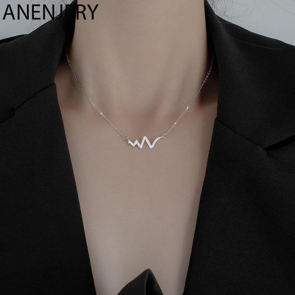 anenjery love heartbeat curves necklace for women gift silver color zircon necklace choker ornaments s-n06
anenjery love heartbeat curves necklace for women gift silver color zircon necklace choker ornaments s-n06
