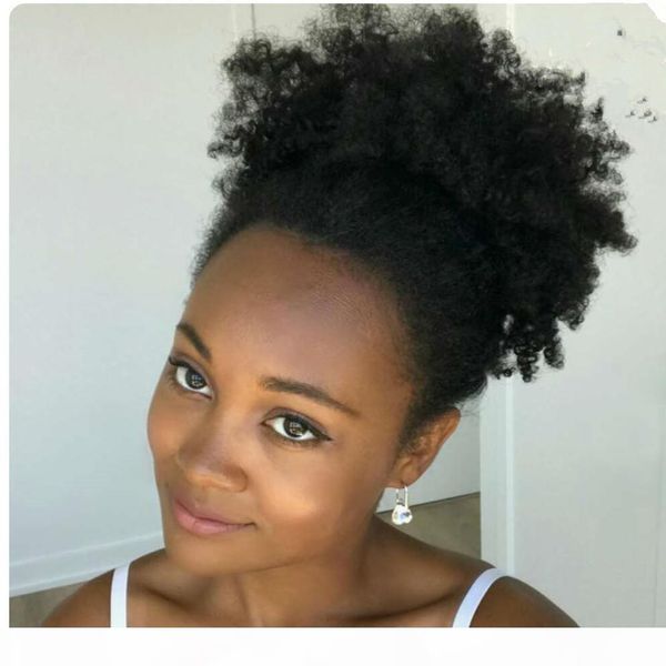 new arrival human hair puff afro short kinky curly ponytail chignon hair extensions afro bun drawstring ponytail hairpiece, Black
new arrival human hair puff afro short kinky curly ponytail chignon hair extensions afro bun drawstring ponytail hairpiece, Black