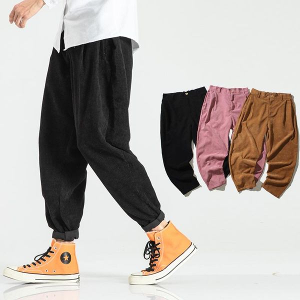 men's pants streetwear men corduroy harem fashion harajuku style mens solid jogger sweatpants male loose trousers oversize 5xl, Black
men's pants streetwear men corduroy harem fashion harajuku style mens solid jogger sweatpants male loose trousers oversize 5xl, Black