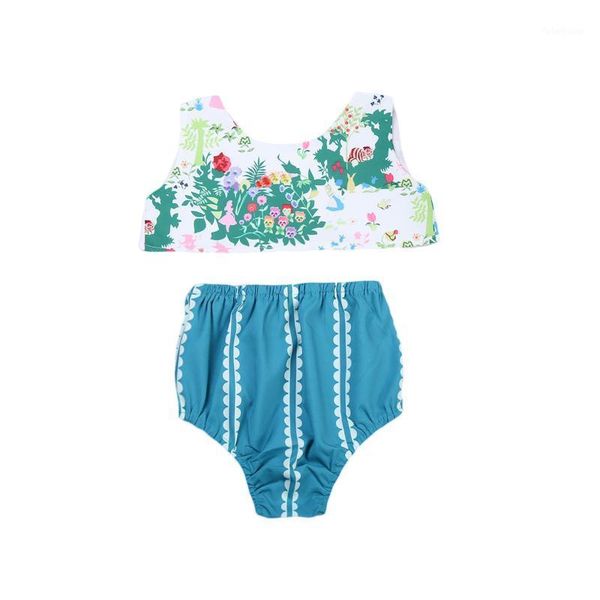 2 pcs babies girls summer clothing set baby kid girl clothes floral vest +briefs shorts outfits1, White
2 pcs babies girls summer clothing set baby kid girl clothes floral vest +briefs shorts outfits1, White