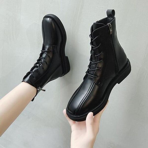 fashion black platform shoes for women autumn winter pu leather lace up zipper motorcycle ankle boots zapatos de mujer
fashion black platform shoes for women autumn winter pu leather lace up zipper motorcycle ankle boots zapatos de mujer