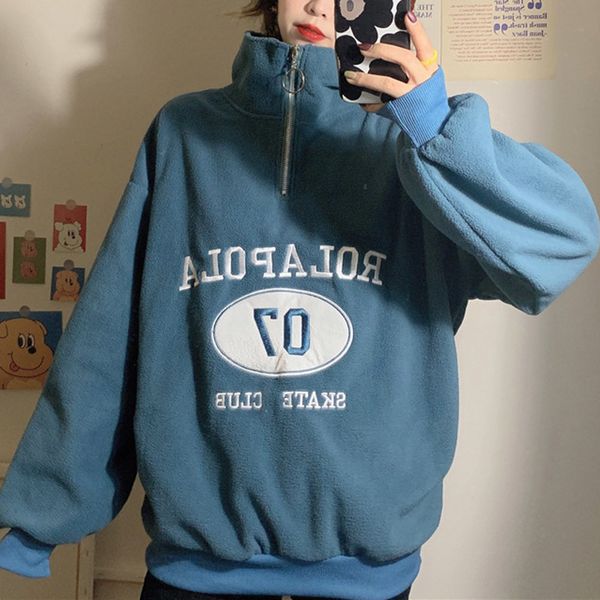 2021 new japan style korean fashion hoodie loose popular autumn winter thicken fleece stand-up collar letter embroidery 20a7, Black
2021 new japan style korean fashion hoodie loose popular autumn winter thicken fleece stand-up collar letter embroidery 20a7, Black