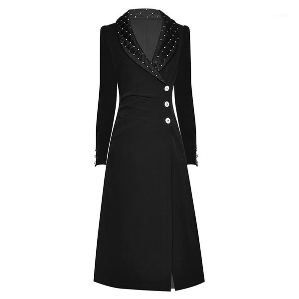 rhinestone studded quilted lapel collar single-breasted button long sleeves mid-calf length black trench dress promotions1, Black;gray
rhinestone studded quilted lapel collar single-breasted button long sleeves mid-calf length black trench dress promotions1, Black;gray