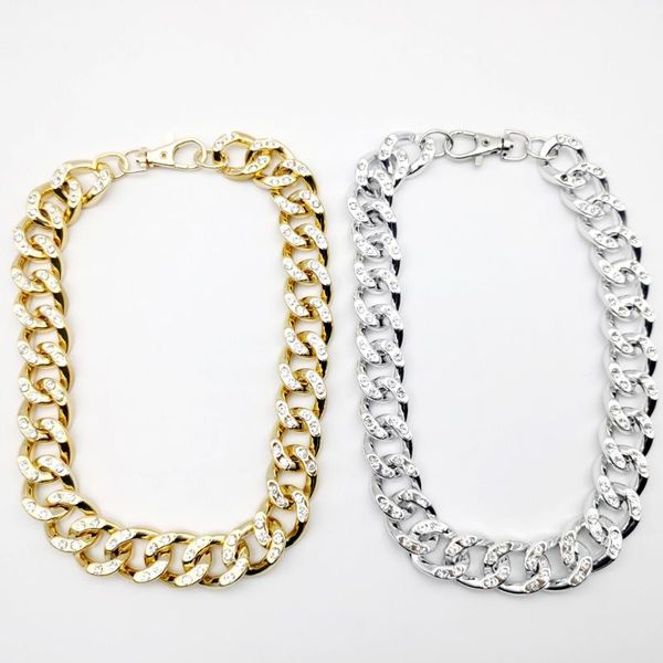 chains wgoud gothic punk gold ccb chain collar necklace vintage light thick short choker jewelry gift for women, Silver
chains wgoud gothic punk gold ccb chain collar necklace vintage light thick short choker jewelry gift for women, Silver