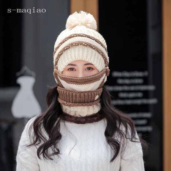 women winter velvet thick bib mask skullies beanie hat dustproof hats female warm mask neck protector 3 pc set knitted wool cap, Blue;gray
women winter velvet thick bib mask skullies beanie hat dustproof hats female warm mask neck protector 3 pc set knitted wool cap, Blue;gray
