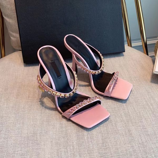quality pink satin outdoors high heeled slippers pumps crystals embellished rhinestone 9cm evening shoes women luxury designers ankle strap, Black
quality pink satin outdoors high heeled slippers pumps crystals embellished rhinestone 9cm evening shoes women luxury designers ankle strap, Black
