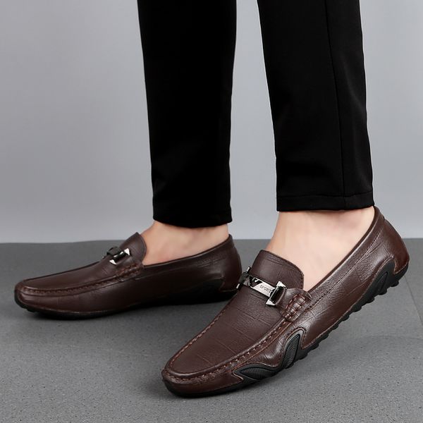 2022 new shoe genuine leather men casual shoes luxury fashion mens loafers moccasins breathable slip on spring driving shoes man, Black
2022 new shoe genuine leather men casual shoes luxury fashion mens loafers moccasins breathable slip on spring driving shoes man, Black