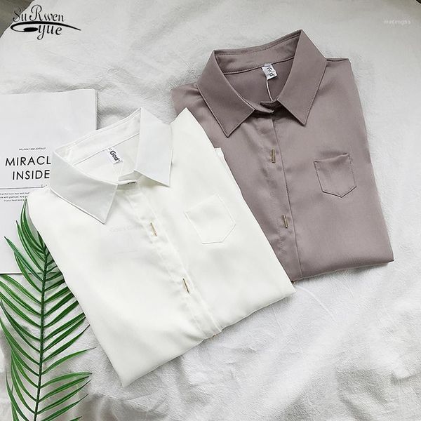 2020 new office lady wear button up long sleeve turn down collar pockets blouse autumn single breasted solid shirt feminine113601, White
2020 new office lady wear button up long sleeve turn down collar pockets blouse autumn single breasted solid shirt feminine113601, White