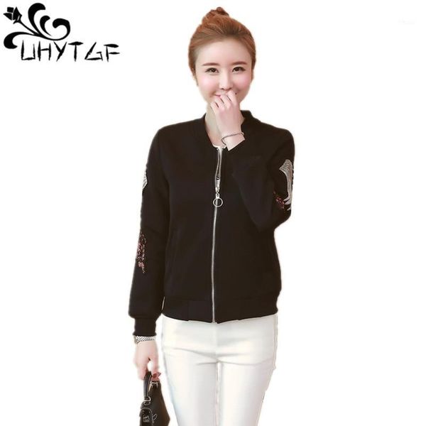 uhytgf women's wild jackets korean embroidery jackets famale spring autumn windbreaker baseball uniform women basic x2151, Black;brown
uhytgf women's wild jackets korean embroidery jackets famale spring autumn windbreaker baseball uniform women basic x2151, Black;brown