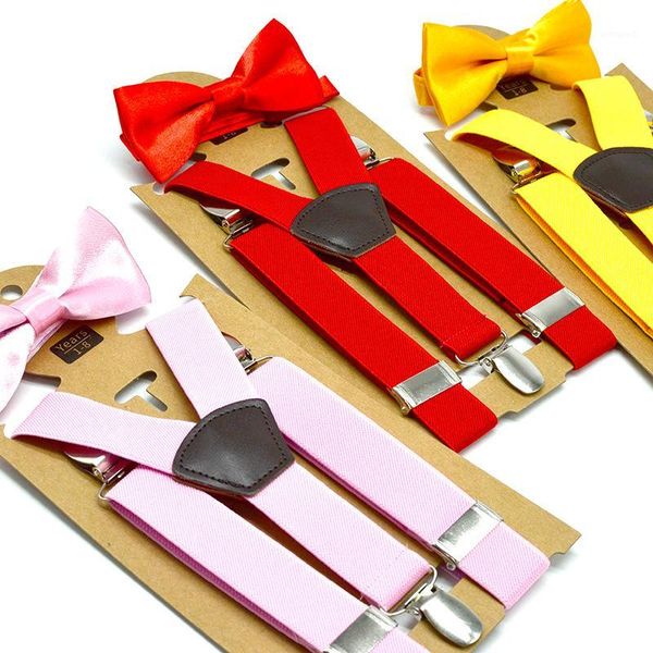 suspenders thicken trousers with children 3 clips solid color strap bow tie set wild men and women baby strong clip1, Black;white
suspenders thicken trousers with children 3 clips solid color strap bow tie set wild men and women baby strong clip1, Black;white
