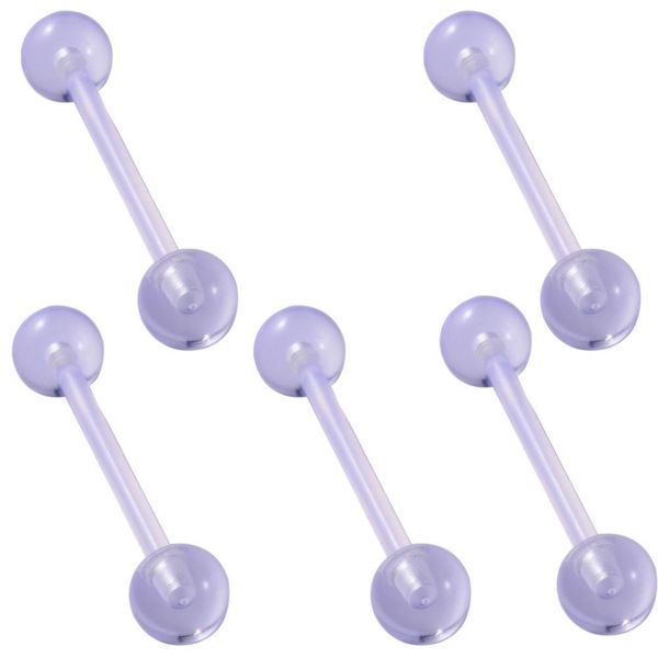 5pcs acrylic capsule tongue barbell ring pill tongue ring piercing transparent acrylic ball basic tongue ring jewelry 14g q sqcaww, Silver
5pcs acrylic capsule tongue barbell ring pill tongue ring piercing transparent acrylic ball basic tongue ring jewelry 14g q sqcaww, Silver