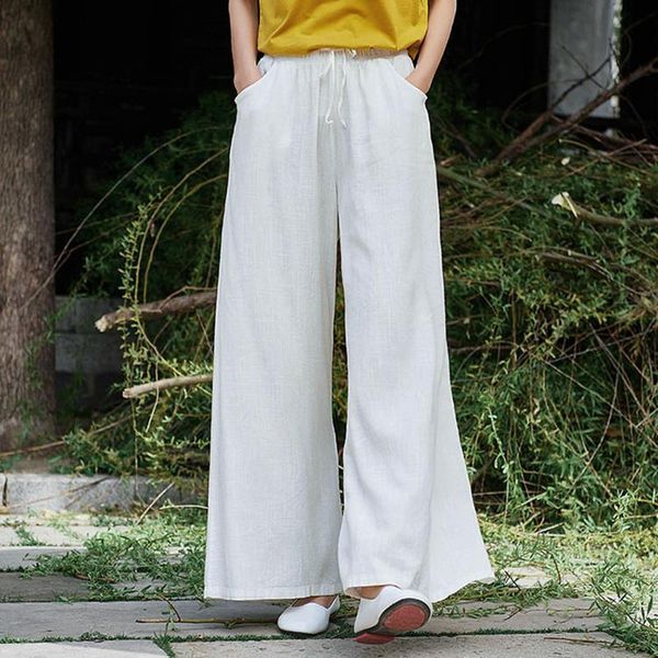 solid color wide leg pants women elastic waist belt trouser 2020 spring new pockets cotton linen women cloths pants, Black;white
solid color wide leg pants women elastic waist belt trouser 2020 spring new pockets cotton linen women cloths pants, Black;white