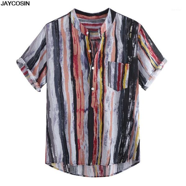 klv shirts mens summer fashion stand collar strip print short sleeve cotton casual shirts beachwear 2020 new 04061, White;black
klv shirts mens summer fashion stand collar strip print short sleeve cotton casual shirts beachwear 2020 new 04061, White;black