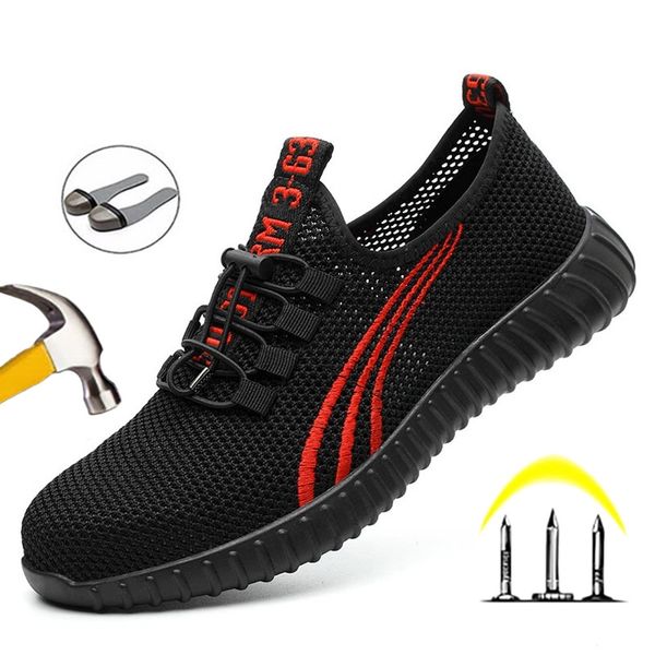 male work safety boot breathable mesh men shoes steel toe safety shoes men boots light work shoes anti-puncture work sneakers y200915, Black;brown
male work safety boot breathable mesh men shoes steel toe safety shoes men boots light work shoes anti-puncture work sneakers y200915, Black;brown
