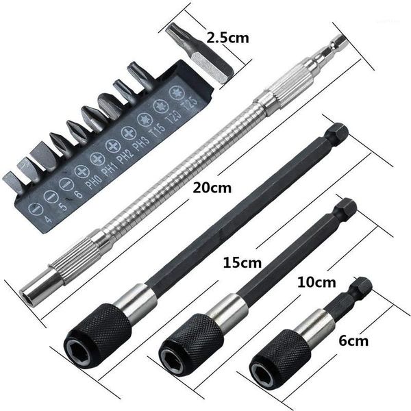 new 3pcs quick release bit holder 1/4 inch hex shank magnetic bit holder + 200mm flexible extension screwdriver + 10pcs bits1
new 3pcs quick release bit holder 1/4 inch hex shank magnetic bit holder + 200mm flexible extension screwdriver + 10pcs bits1