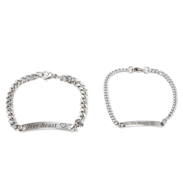 mgd6i loversoval steel engraved chain loversstainless her beast his bracelet flattened beauty
mgd6i loversoval steel engraved chain loversstainless her beast his bracelet flattened beauty