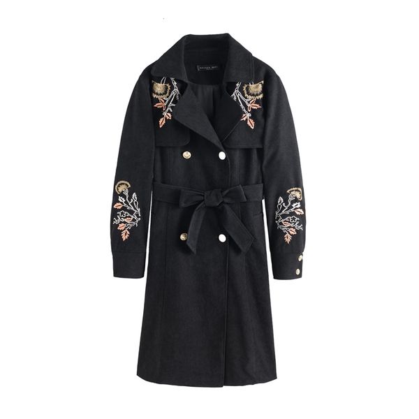 2021 female autumn trench coat england style woman's blouse ladies'jacket lady of the embroidered office outwear 9h31, Black;brown
2021 female autumn trench coat england style woman's blouse ladies'jacket lady of the embroidered office outwear 9h31, Black;brown