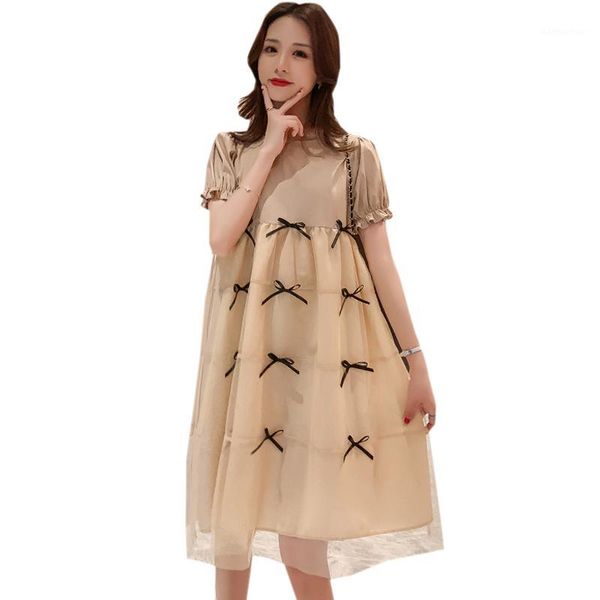 summer pregnancy clothes korean cute fashion dresses for pregnant women plus size loose bowknot mesh patchwork dress maternity1, White
summer pregnancy clothes korean cute fashion dresses for pregnant women plus size loose bowknot mesh patchwork dress maternity1, White