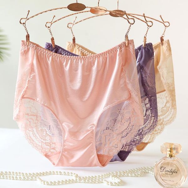 women's panties 3pcs/lot briefs women plus size 7xl high waist large transparent flower lace lingeries underwears, Black;pink 
women's panties 3pcs/lot briefs women plus size 7xl high waist large transparent flower lace lingeries underwears, Black;pink