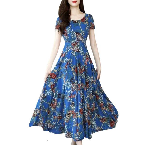 summer dress women fashion o neck short sleeve ankle length maxi dress floral printing party beach cotton blend boho swing long dress, Black;gray
summer dress women fashion o neck short sleeve ankle length maxi dress floral printing party beach cotton blend boho swing long dress, Black;gray