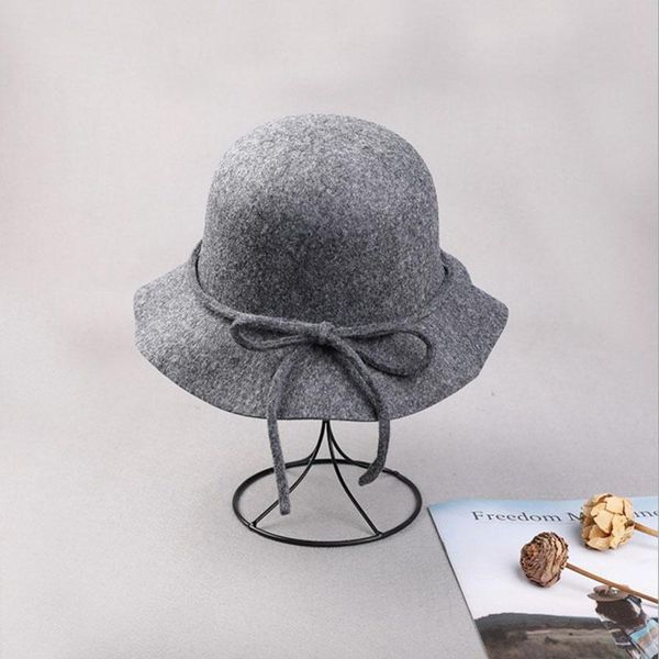 wool hat autumn winter fashion imitation wool retro basin hat, Blue;gray 
wool hat autumn winter fashion imitation wool retro basin hat, Blue;gray