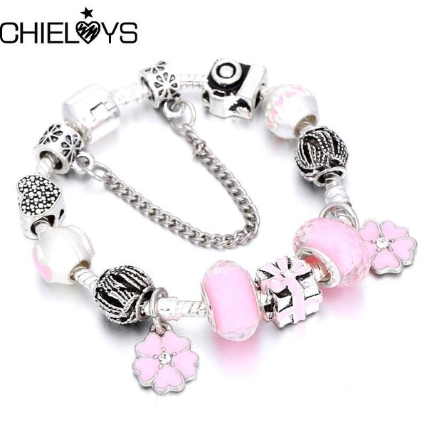 CHIELOYS Cute Pink Class Beads With Pink Dazzling Daisy Pendant Fit Charm Bracelet For Women/Girl Fine Jewelry Gift BA023, Golden;silver
CHIELOYS Cute Pink Class Beads With Pink Dazzling Daisy Pendant Fit Charm Bracelet For Women/Girl Fine Jewelry Gift BA023, Golden;silver