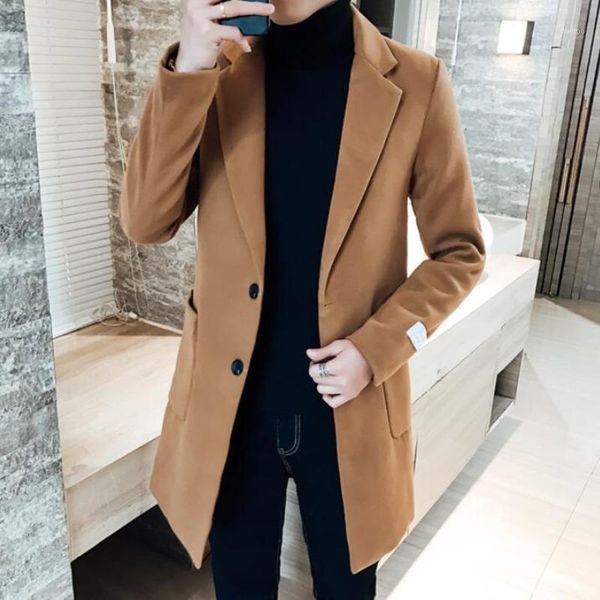 2018 winter men's new fashion loose casual youth personality solid color wild temperament thick polyester viscose wool coat1, Black
2018 winter men's new fashion loose casual youth personality solid color wild temperament thick polyester viscose wool coat1, Black