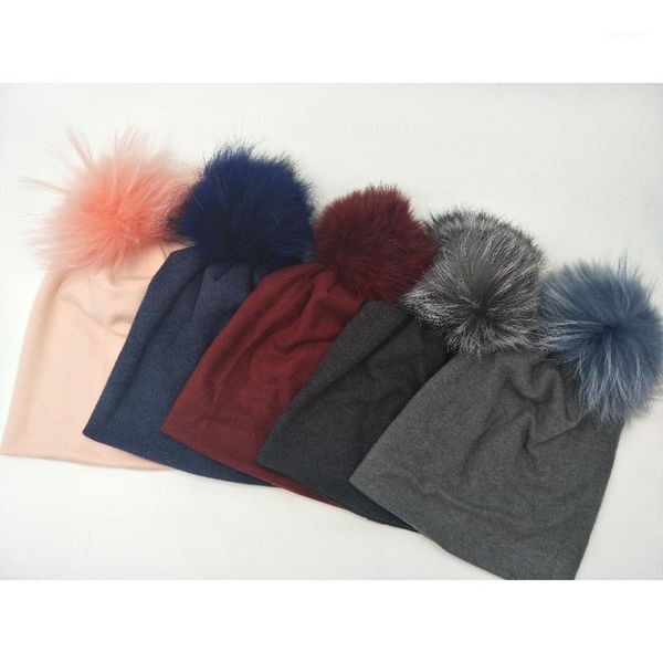 b17994 natural fur pompom and very soft hats, random raccoon fur skullcap thick winter beanie multi colors' selection1, Blue;gray
b17994 natural fur pompom and very soft hats, random raccoon fur skullcap thick winter beanie multi colors' selection1, Blue;gray