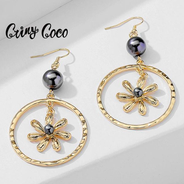 cring coco hawaiian jewelry flowers drop earrings for women fashion gold color circle pearl earing earrings bijoux gift, Silver
cring coco hawaiian jewelry flowers drop earrings for women fashion gold color circle pearl earing earrings bijoux gift, Silver