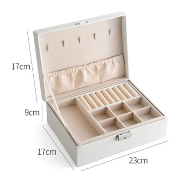 double-layer velvet jewelry box high capacity leather european jewelry storage bra, headphone cord/wire, box
double-layer velvet jewelry box high capacity leather european jewelry storage bra, headphone cord/wire, box