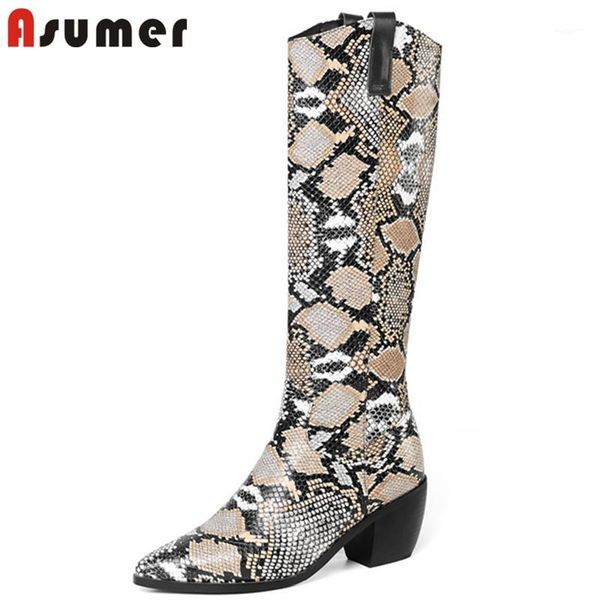boots asumer 2021 big size 46 knee high women snake pointed toe slip on western square heels autumn winter shoes woman1, Black
boots asumer 2021 big size 46 knee high women snake pointed toe slip on western square heels autumn winter shoes woman1, Black