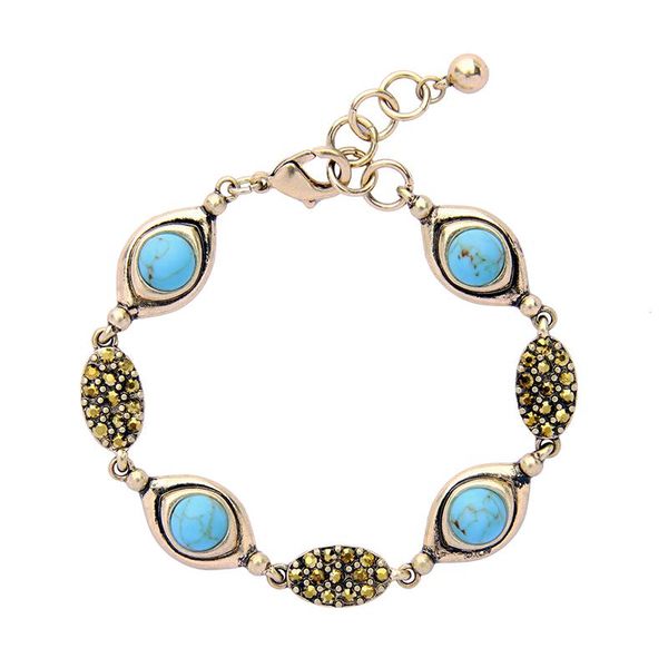 charm bracelets synthetic stone eye shape blue bracelet for women europe fashion vintage wrist accessories, Golden;silver
charm bracelets synthetic stone eye shape blue bracelet for women europe fashion vintage wrist accessories, Golden;silver