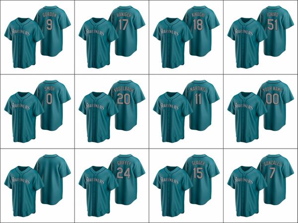 seattle mariners #24 ken griffey jr. 51 ichiro suzuki 7 marco gonzales men women youth custom aqua replica alternate jersey, Black
seattle mariners #24 ken griffey jr. 51 ichiro suzuki 7 marco gonzales men women youth custom aqua replica alternate jersey, Black