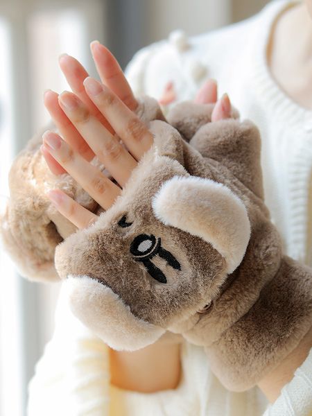 women plush and warm half finger cover students winter thick gloves cute girl cartoon
women plush and warm half finger cover students winter thick gloves cute girl cartoon