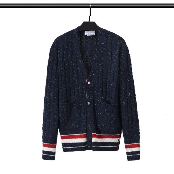 bruns new thom autumn/winter tb cardigan wool sweater for men and women with an urban casual base coat, White;black
bruns new thom autumn/winter tb cardigan wool sweater for men and women with an urban casual base coat, White;black