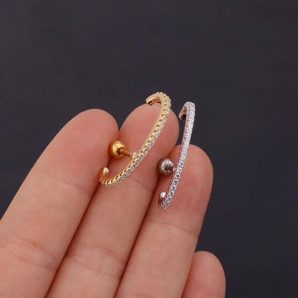 1piece piercing curved long rod stud earrings for women 2021 trend jewelry inlaid zircon earring christmas gift, Golden;silver
1piece piercing curved long rod stud earrings for women 2021 trend jewelry inlaid zircon earring christmas gift, Golden;silver