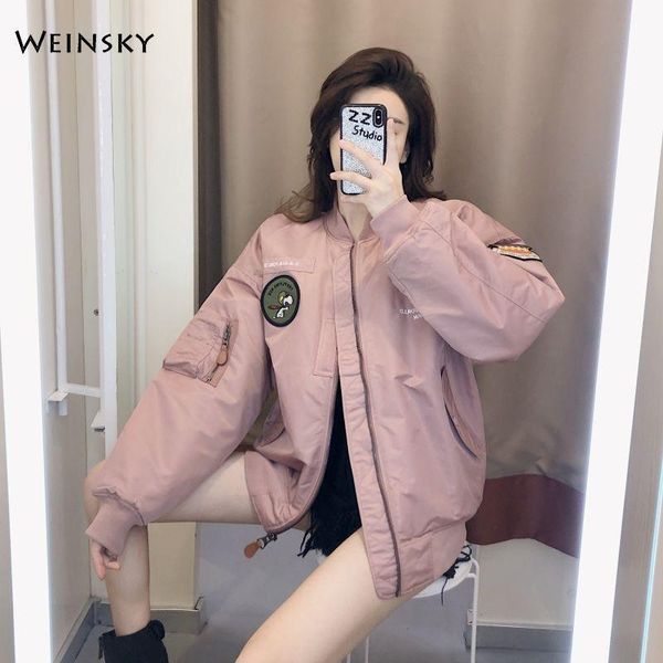 cotton liner women's loose baseball uniform spring and autumn streetwear jackets, Black;brown
cotton liner women's loose baseball uniform spring and autumn streetwear jackets, Black;brown