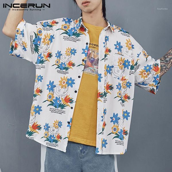 incerun 2020 fashion men printed shirts short sleeve lapel blusas breathable loose summer holiday beach camisa hombre chemise1, White;black
incerun 2020 fashion men printed shirts short sleeve lapel blusas breathable loose summer holiday beach camisa hombre chemise1, White;black