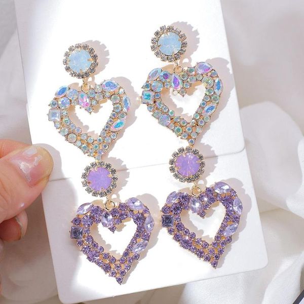 dangle & chandelier amorcome european bridal wedding earrings jewelry exaggerated full rhinestone crystal love heart purple 2021, Silver
dangle & chandelier amorcome european bridal wedding earrings jewelry exaggerated full rhinestone crystal love heart purple 2021, Silver